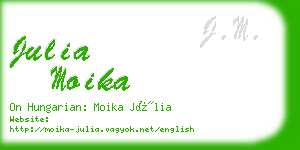 julia moika business card